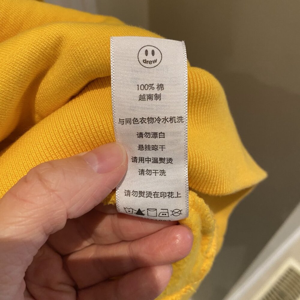 Drew House Golden Yellow Oversized Hoodie Size Medium - Picture 5 of 8